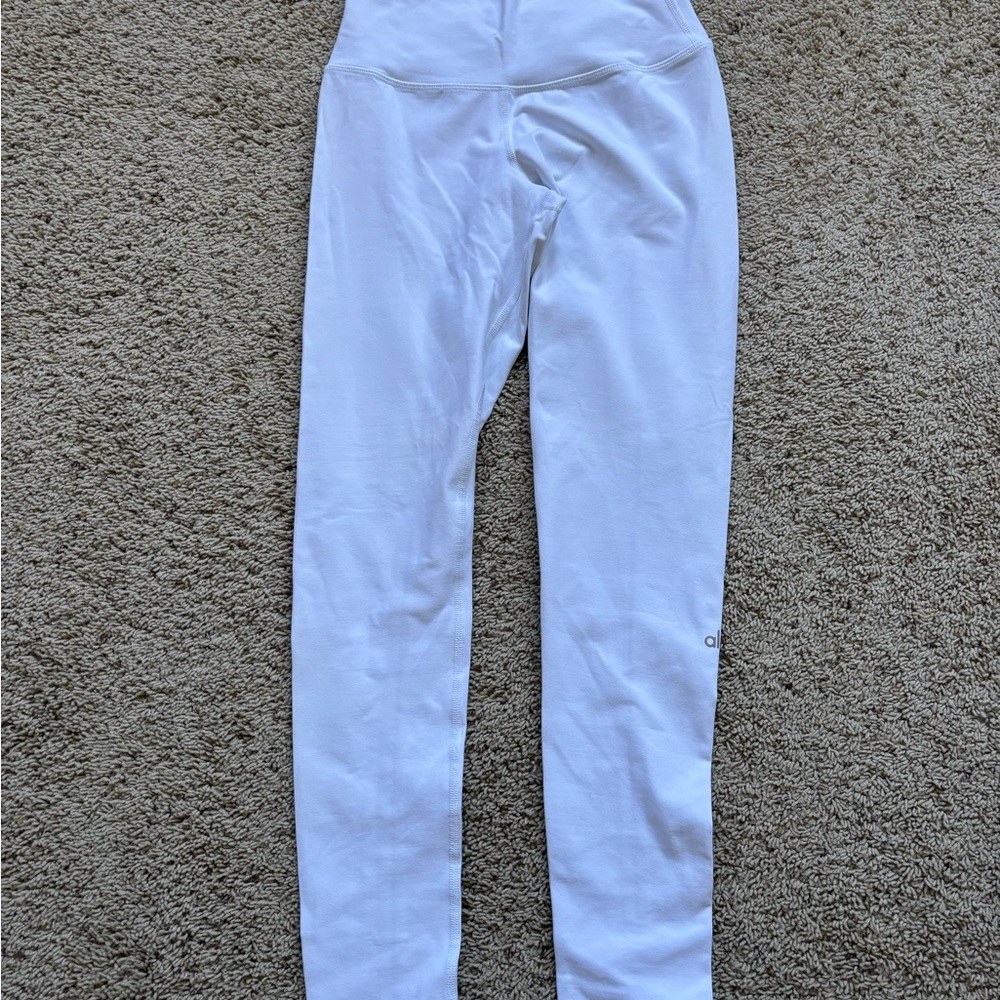 Alo White High-Waisted Leggings